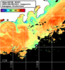 NOAA人工衛星画像:神奈川県近海, 1日合成画像(2025/08/08UTC)