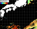 NOAA人工衛星画像:黒潮域, パス=20250809 12:17 UTC