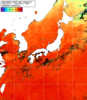 NOAA人工衛星画像:日本全域, 1週間合成画像(2025/08/07～2025/08/13UTC)