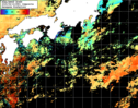 NOAA人工衛星画像:黒潮域, 1日合成画像(2025/08/14UTC)