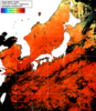 NOAA人工衛星画像:日本全域, 1日合成画像(2025/08/15UTC)