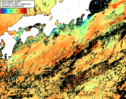 NOAA人工衛星画像:黒潮域, 1日合成画像(2025/08/15UTC)