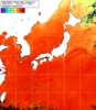 NOAA人工衛星画像:日本全域, 1週間合成画像(2025/08/11～2025/08/17UTC)