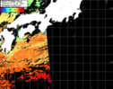 NOAA人工衛星画像:黒潮域, パス=20250817 12:34 UTC