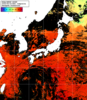 NOAA人工衛星画像:日本全域, 1日合成画像(2025/08/18UTC)
