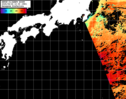 NOAA人工衛星画像:黒潮域, パス=20250824 10:09 UTC