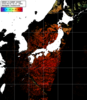 NOAA人工衛星画像:日本全域, パス=20250825 00:07 UTC