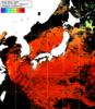 NOAA人工衛星画像:日本全域, 1日合成画像(2025/08/25UTC)