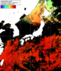 NOAA人工衛星画像:日本全域, 1日合成画像(2025/09/12UTC)