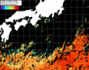 NOAA人工衛星画像:黒潮域, パス=20250913 11:34 UTC