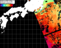 NOAA人工衛星画像:黒潮域, パス=20250917 10:13 UTC