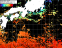 NOAA人工衛星画像:黒潮域, 1日合成画像(2025/09/22UTC)