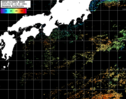 NOAA人工衛星画像:黒潮域, パス=20250929 23:24 UTC