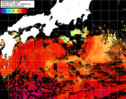 NOAA人工衛星画像:黒潮域, 1日合成画像(2025/10/14UTC)