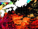 NOAA人工衛星画像:黒潮域, 1日合成画像(2025/10/15UTC)