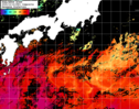 NOAA人工衛星画像:黒潮域, 1日合成画像(2025/10/16UTC)