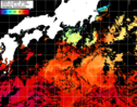 NOAA人工衛星画像:黒潮域, パス=20251018 11:12 UTC