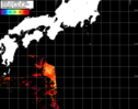 NOAA人工衛星画像:黒潮域, パス=20251019 12:34 UTC