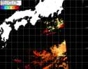 NOAA人工衛星画像:黒潮域, パス=20251020 12:12 UTC