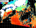 NOAA人工衛星画像:黒潮域, パス=20260110 00:00 UTC