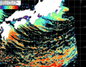 NOAA人工衛星画像:黒潮域, パス=20260111 12:00 UTC