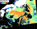 NOAA人工衛星画像:黒潮域, パス=20260301 12:30 UTC