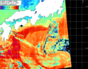 NOAA人工衛星画像:黒潮域, パス=20260408 12:10 UTC