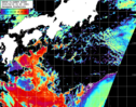NOAA人工衛星画像:黒潮域, パス=20260418 00:40 UTC