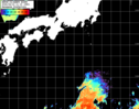 NOAA人工衛星画像:黒潮域, パス=20260614 11:10 UTC