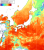 NOAA人工衛星画像:日本全域, 1日合成画像(2026/08/10UTC)