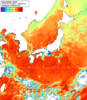NOAA人工衛星画像:日本全域, 1日合成画像(2026/08/12UTC)