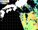NOAA人工衛星画像:黒潮域, パス=20260812 10:50 UTC