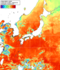 NOAA人工衛星画像:日本全域, 1日合成画像(2026/08/13UTC)