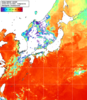 NOAA人工衛星画像:日本全域, 1日合成画像(2026/08/16UTC)