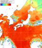 NOAA人工衛星画像:日本全域, 1日合成画像(2026/08/22UTC)