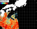 NOAA人工衛星画像:黒潮域, パス=20261003 12:50 UTC