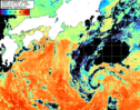 NOAA人工衛星画像:黒潮域, パス=20261012 23:30 UTC