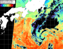 NOAA人工衛星画像:黒潮域, パス=20261012 23:50 UTC
