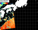 NOAA人工衛星画像:黒潮域, パス=20261013 12:30 UTC