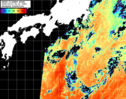 NOAA人工衛星画像:黒潮域, パス=20261013 23:10 UTC