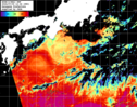 NOAA人工衛星画像:黒潮域, パス=20240709 12:34 UTC