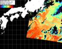 NOAA人工衛星画像:黒潮域, パス=20240710 00:54 UTC