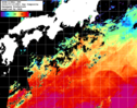 NOAA人工衛星画像:黒潮域, 1日合成画像(2024/07/13UTC)