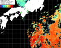 NOAA人工衛星画像:黒潮域, パス=20241016 12:14 UTC