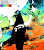 NOAA人工衛星画像:日本全域, 1日合成画像(2024/11/08UTC)