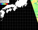 NOAA人工衛星画像:黒潮域, パス=20250409 11:43 UTC