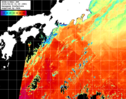 NOAA人工衛星画像:黒潮域, パス=20250622 01:05 UTC