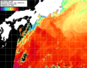 NOAA人工衛星画像:黒潮域, 1日合成画像(2025/06/22UTC)