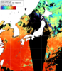 NOAA人工衛星画像:日本全域, 1日合成画像(2025/07/01UTC)