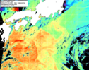 NOAA人工衛星画像:黒潮域, 1日合成画像(2025/07/03UTC)